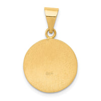 14k Polished and Satin St Matthew Medal Hollow Pendant-XR1359