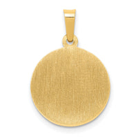 14k Polished and Satin St Michael Medal Hollow Pendant-XR1362