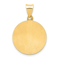 14k Polished and Satin St Michael Medal Hollow Pendant-XR1363