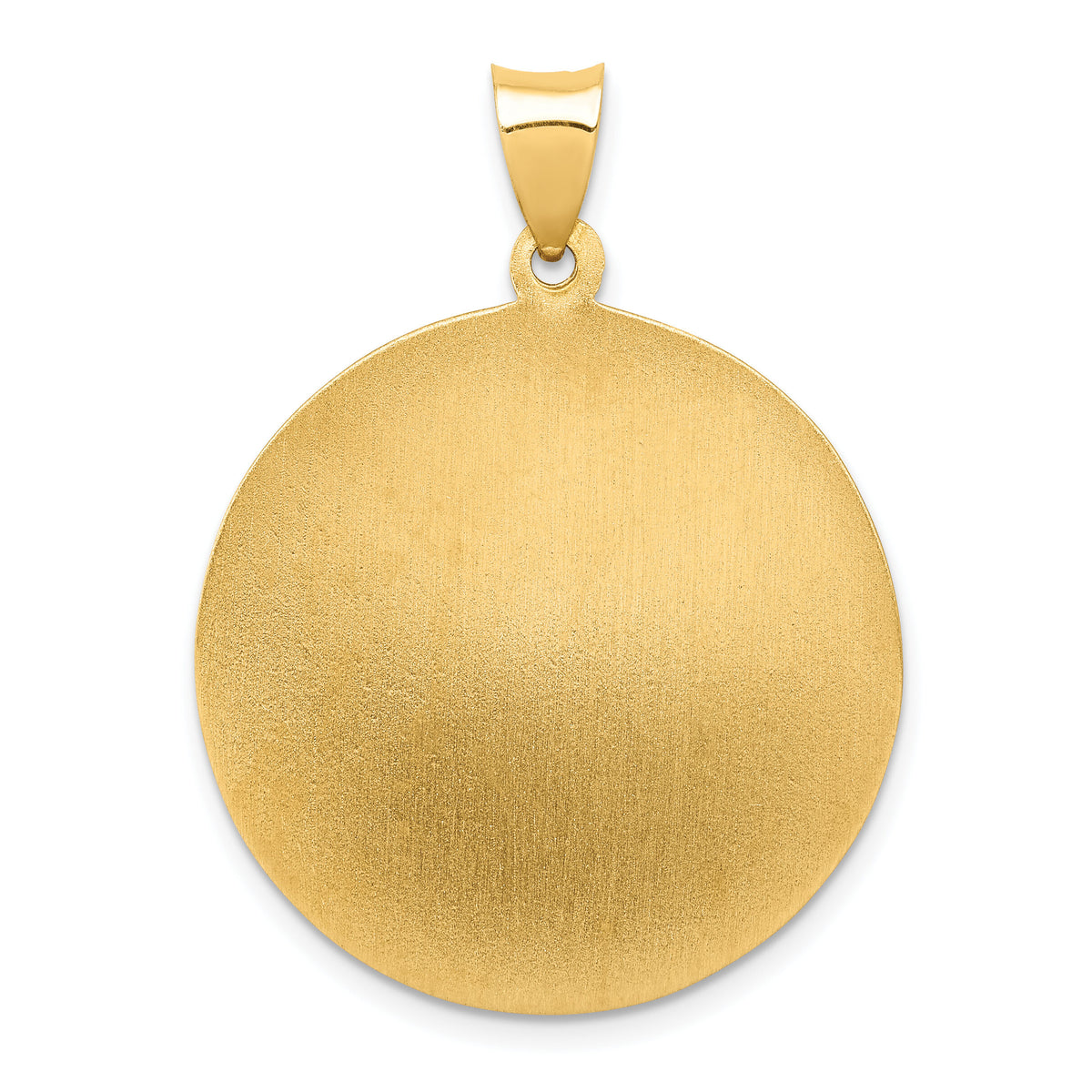14k Polished and Satin St Michael Medal Hollow Pendant-XR1365