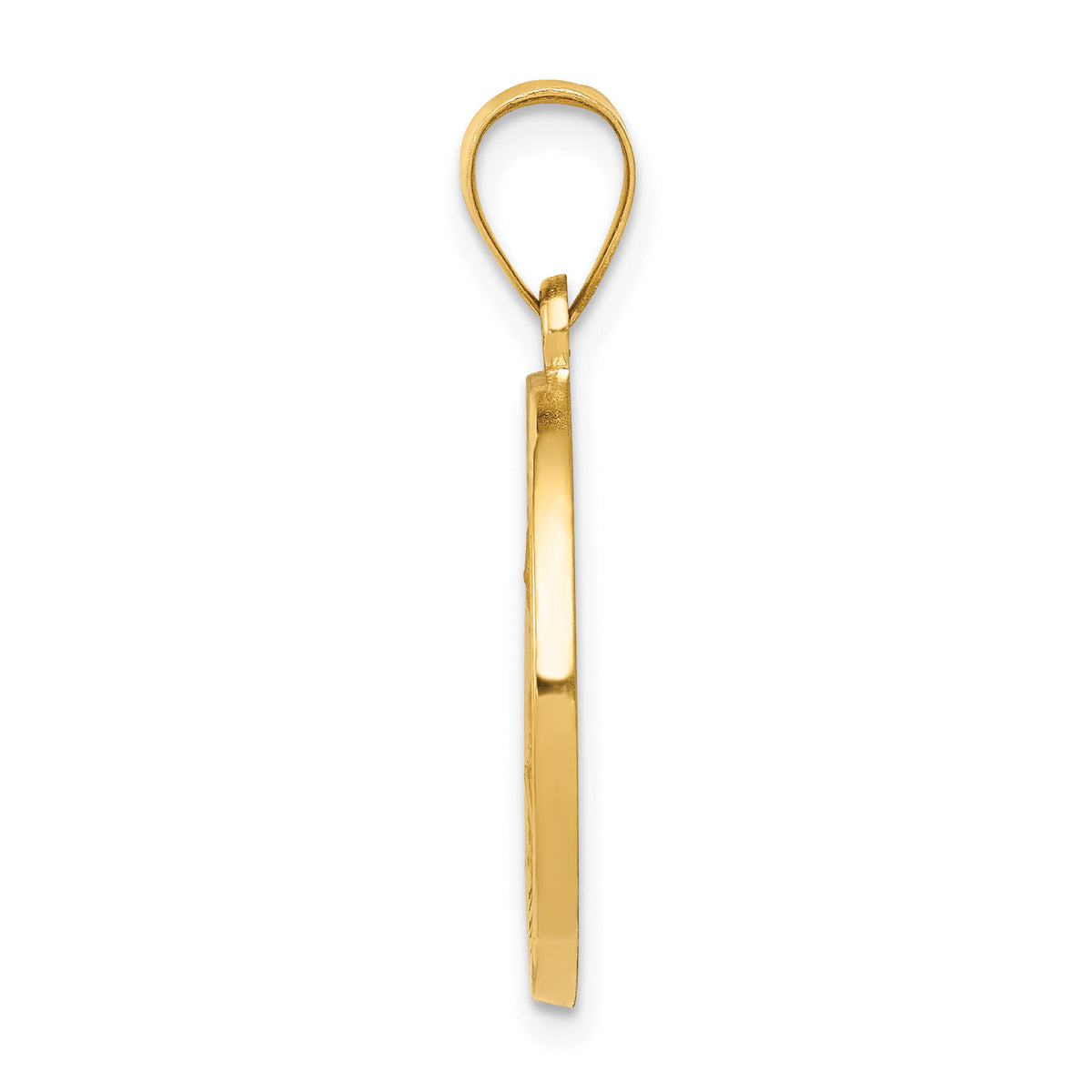 14k Polished and Satin St Nicholas Medal Hollow Pendant-XR1371