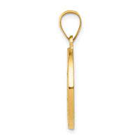 14k Polished and Satin St Nicholas Medal Hollow Pendant-XR1371