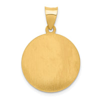 14k Polished and Satin St Patrick Medal Hollow Pendant-XR1373