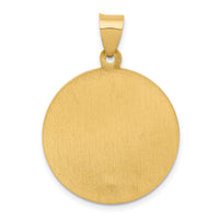 14k Polished and Satin St Patrick Medal Hollow Pendant-XR1375