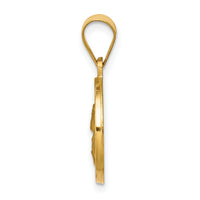 14k Polished and Satin St Paul Medal Hollow Pendant-XR1376
