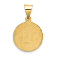 14k Polished and Satin St Paul Medal Hollow Pendant-XR1376