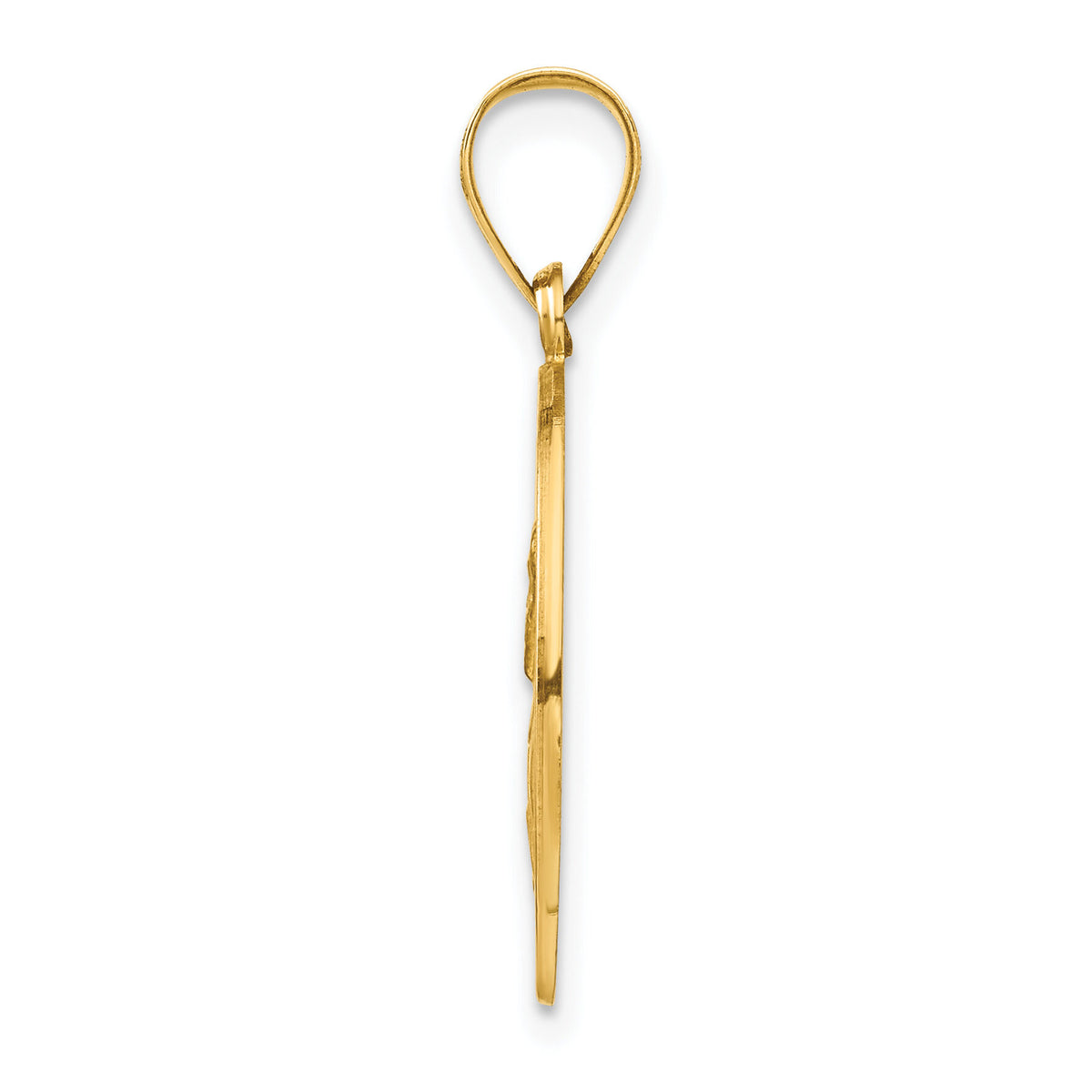 14k Polished and Satin St Paul Medal Hollow Pendant-XR1377