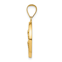 14k Polished and Satin St Peregrine Medal Hollow Pendant-XR1378