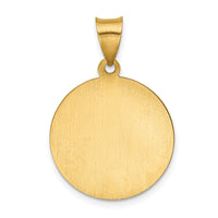 14k Polished and Satin St Peregrine Medal Hollow Pendant-XR1378