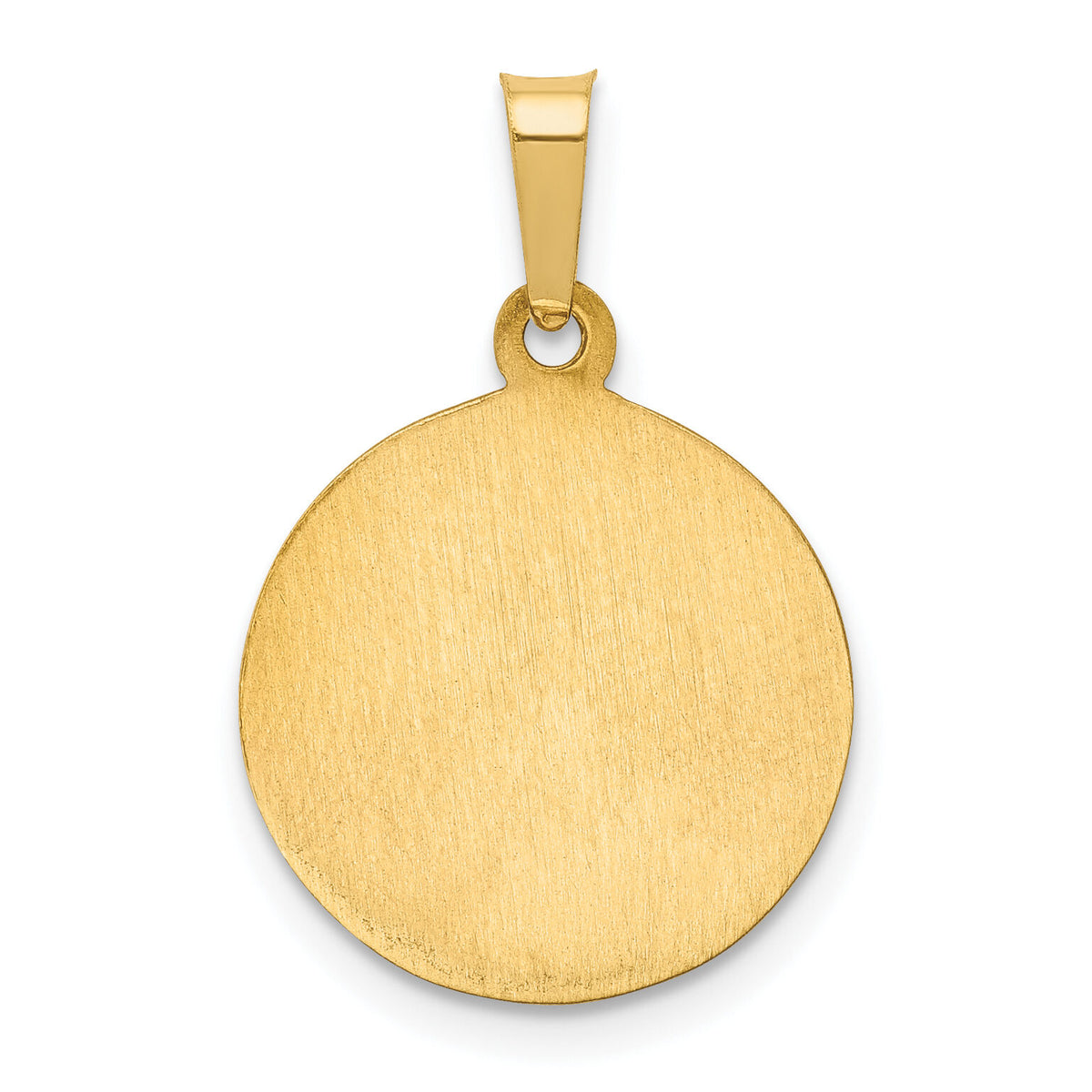 14k Polished and Satin St Peregrine Medal Hollow Pendant-XR1379