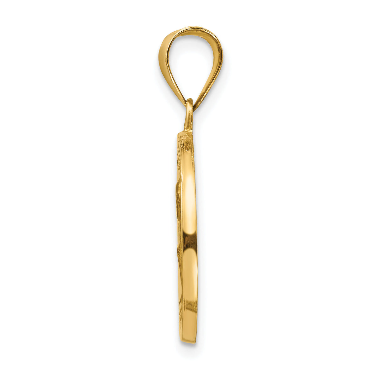 14k Polished and Satin St Peter Medal Hollow Pendant-XR1380