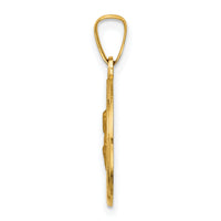 14k Polished and Satin St Peter Medal Hollow Pendant-XR1381