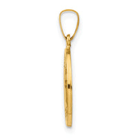 14k Polished and Satin St Raphael Medal Hollow Pendant-XR1382