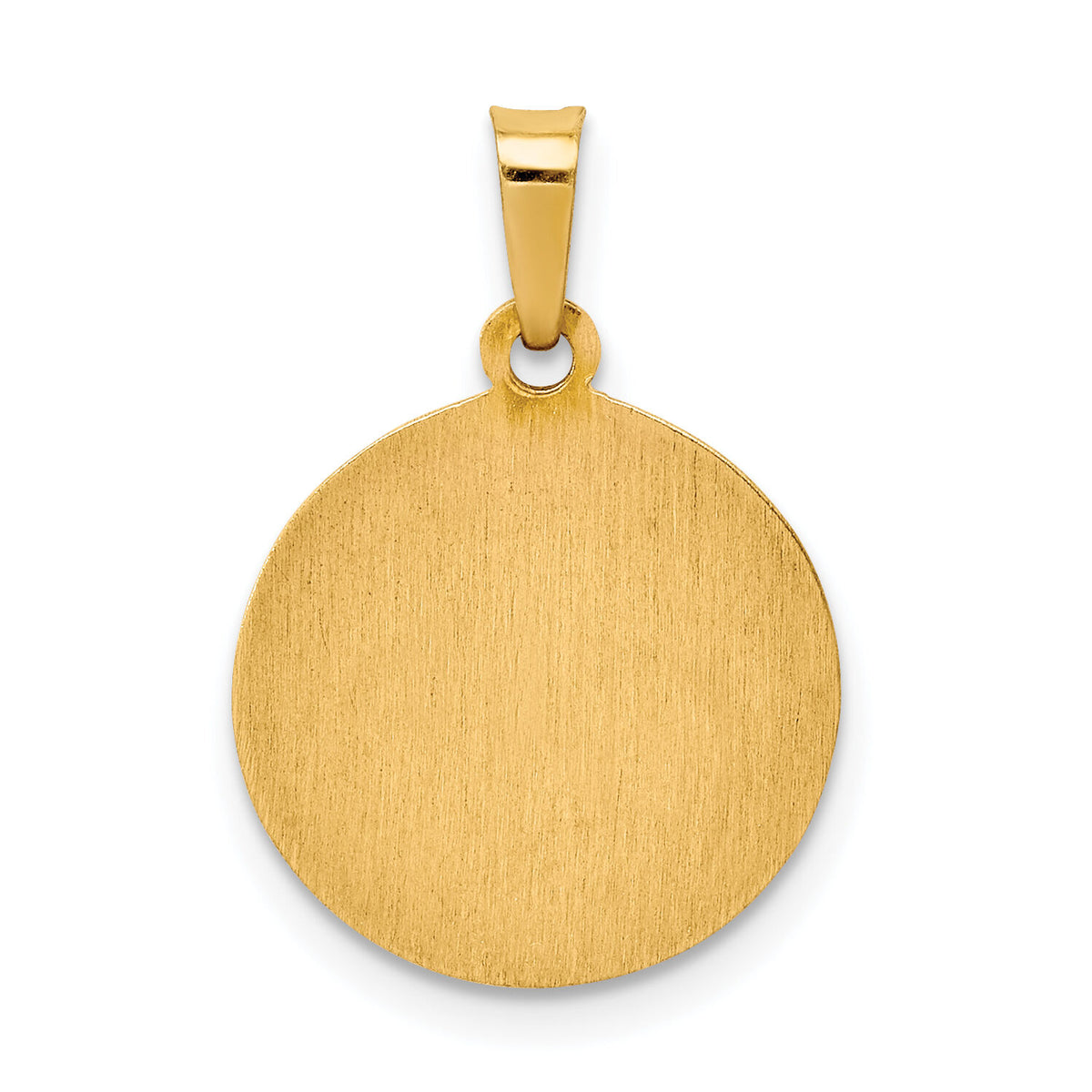 14k Polished and Satin St Raphael Medal Hollow Pendant-XR1382
