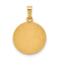 14k Polished and Satin St Raphael Medal Hollow Pendant-XR1382