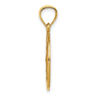 14k Polished and Satin St Raphael Medal Hollow Pendant-XR1383