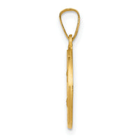 14k Polished and Satin St Theresa Medal Hollow Pendant-XR1384