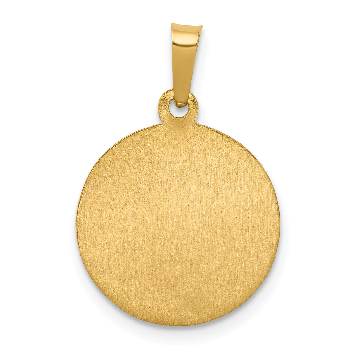 14k Polished and Satin St Theresa Medal Hollow Pendant-XR1384