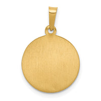 14k Polished and Satin St Theresa Medal Hollow Pendant-XR1384