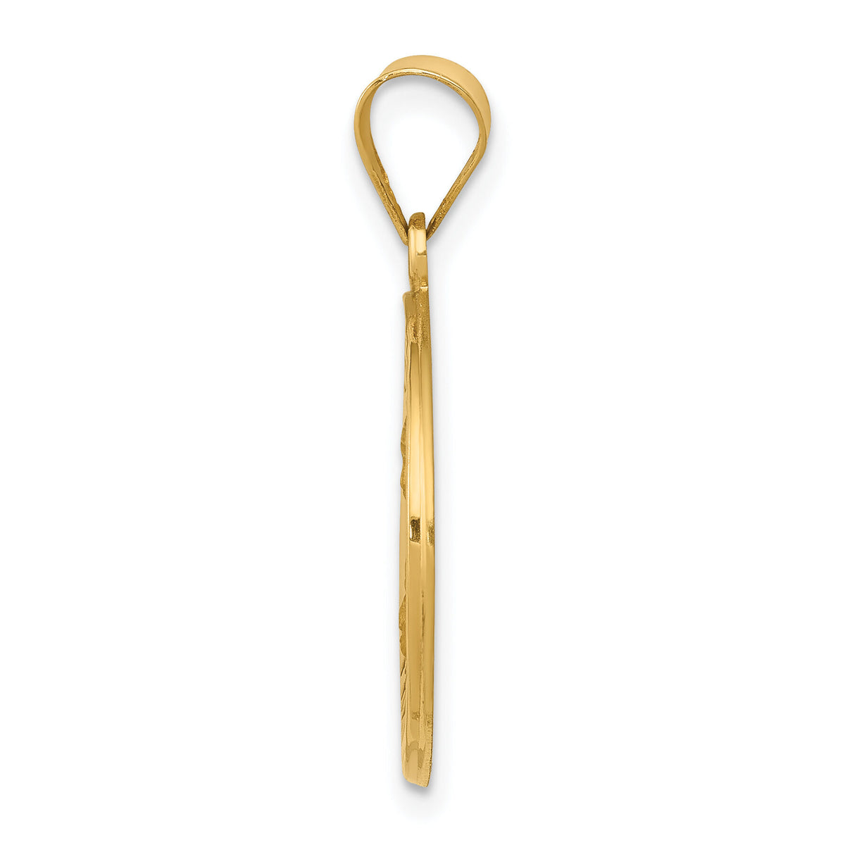 14k Polished and Satin St Theresa Medal Hollow Pendant-XR1385
