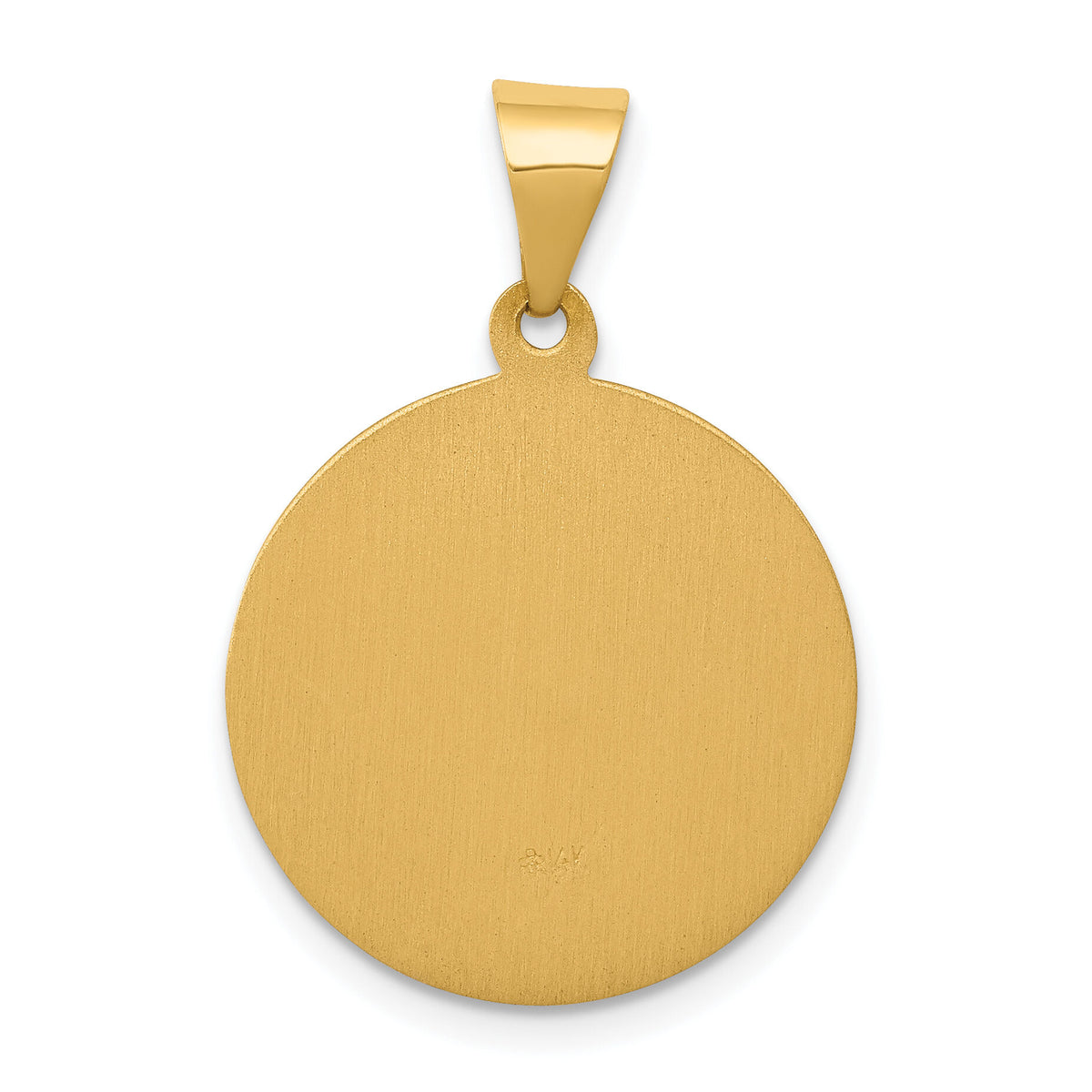 14k Polished and Satin St Theresa Medal Hollow Pendant-XR1385