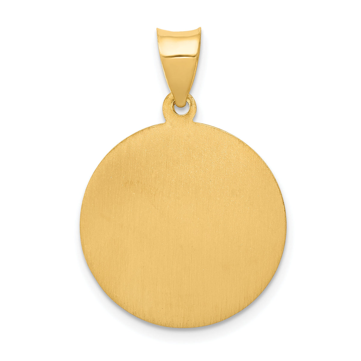 14k Polished and Satin St Thomas Medal Hollow Pendant-XR1387