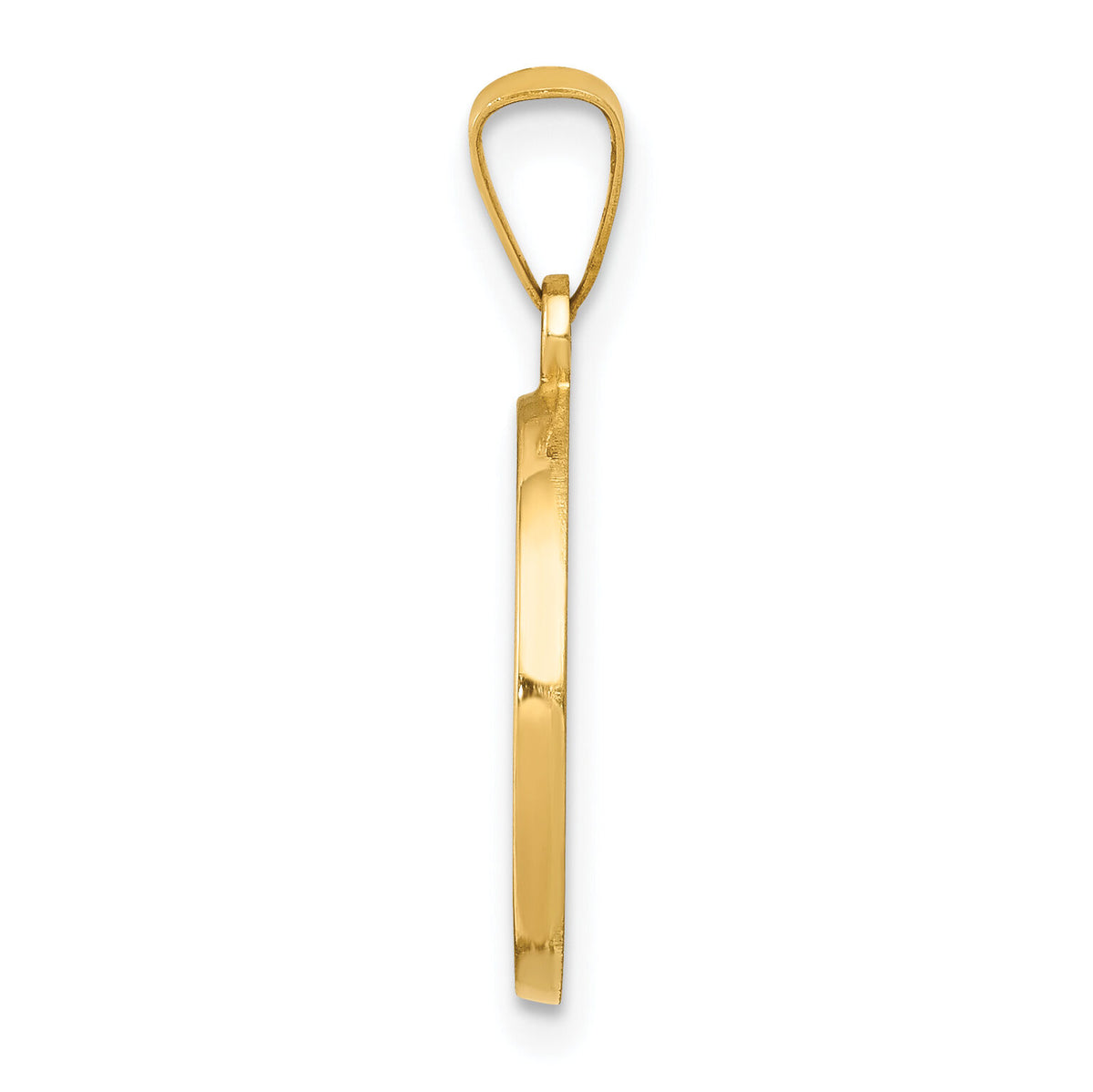 14k Polished/Satin First Holy Communion Medal Hollow Pendant-XR1388