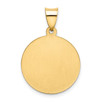 14k Polished/Satin First Holy Communion Medal Hollow Pendant-XR1389