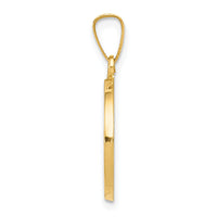 14k Polished and Satin Confirmation Medal Hollow Pendant-XR1392