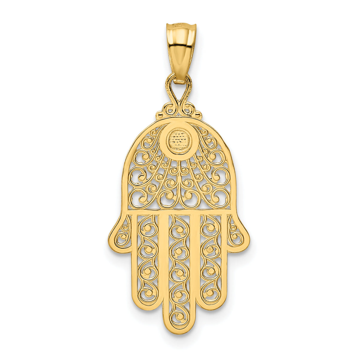 14k Yellow Gold Hand of God Pendant-XR1398