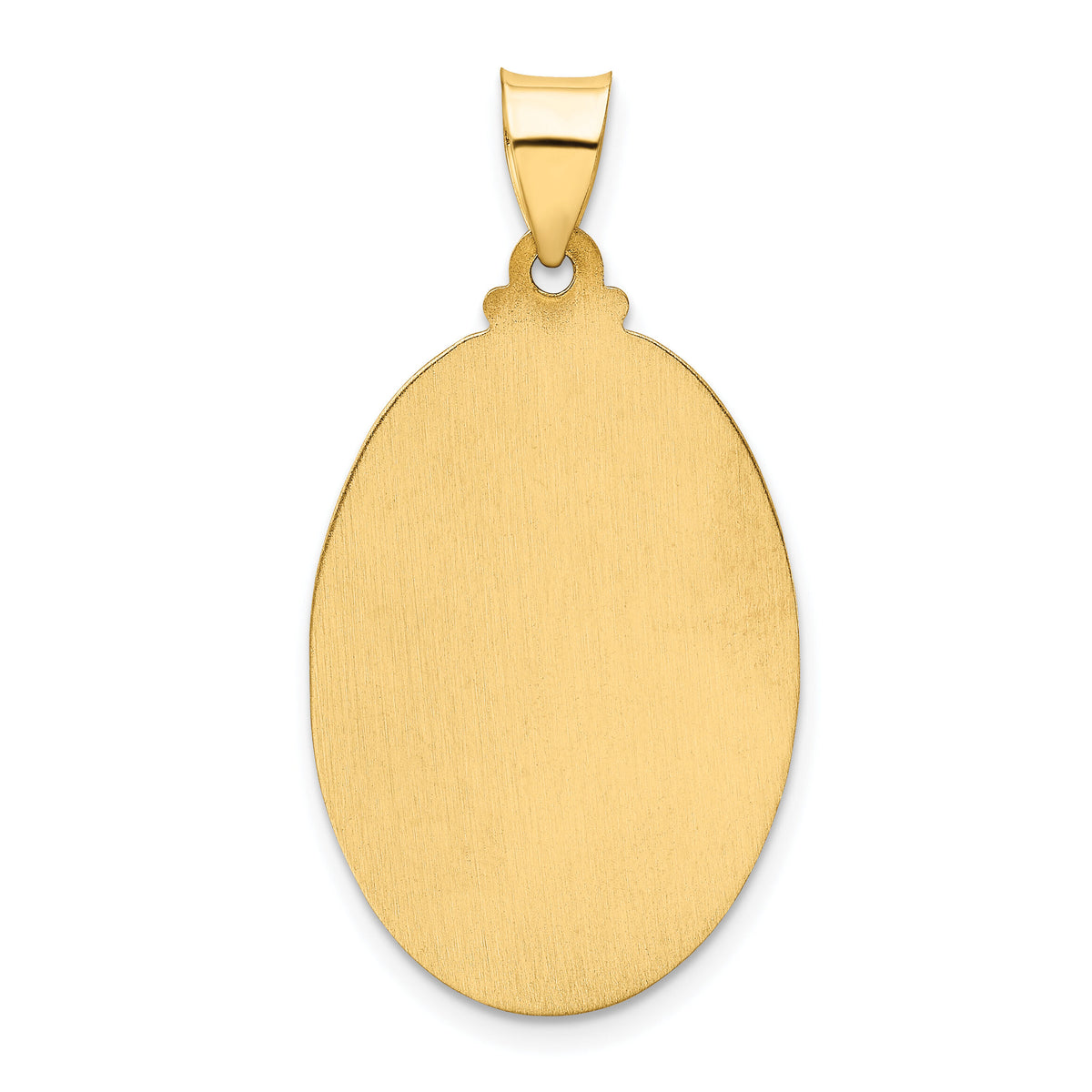 14k Polished and Satin St Christopher Medal Hollow Pendant-XR1405