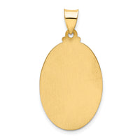 14k Polished and Satin St Christopher Medal Hollow Pendant-XR1405