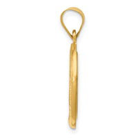 14k Hollow Polished And Satin Miraculous Medal Pendant-XR1406