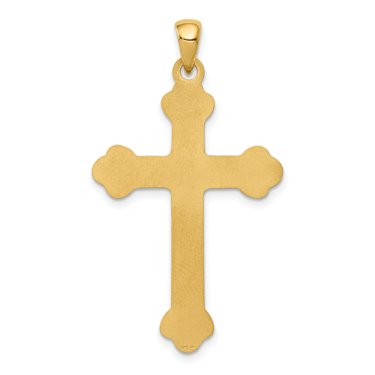 14k Budded Cross Pendant-XR141