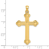 14k Budded Cross Pendant-XR141