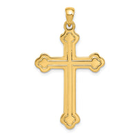 14k Budded Cross Pendant-XR141