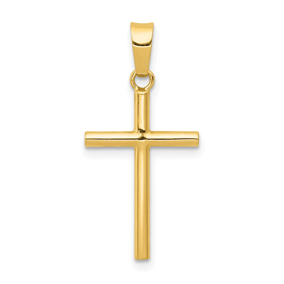 14k Polished Cross Pendant-XR1410