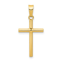 14k Polished Cross Pendant-XR1410