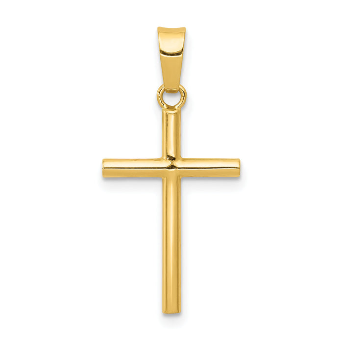 14k Polished Cross Pendant-XR1410