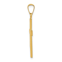 14k Brushed and Polished Latin Cross Pendant-XR1412