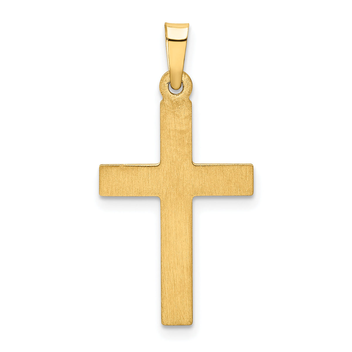 14k Brushed and Polished Latin Cross Pendant-XR1412