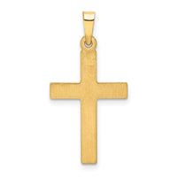 14k Brushed and Polished Latin Cross Pendant-XR1412