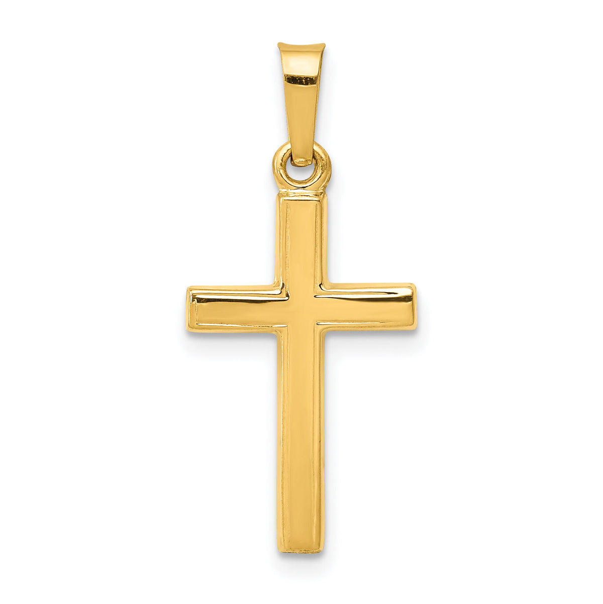 14k Polished Latin Cross Pendant-XR1413