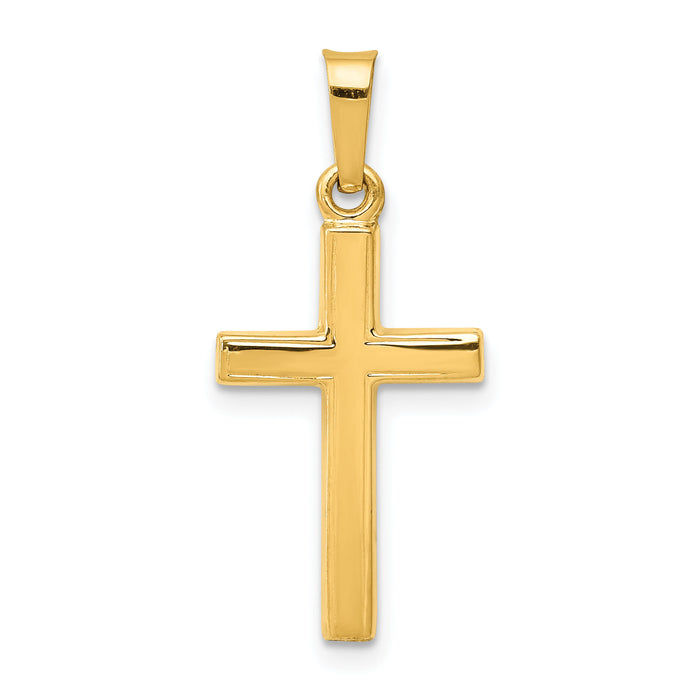 14k Polished Latin Cross Pendant-XR1413