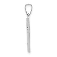 14K White Gold Polished Latin Cross Pendant-XR1414