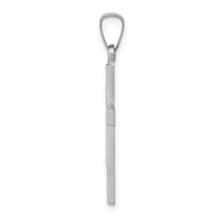 14K White Gold Brushed and Polished Latin Cross Pendant-XR1415