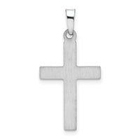 14K White Gold Brushed and Polished Latin Cross Pendant-XR1415