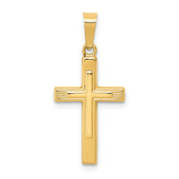 14k Polished Cross Latin Pendant-XR1417