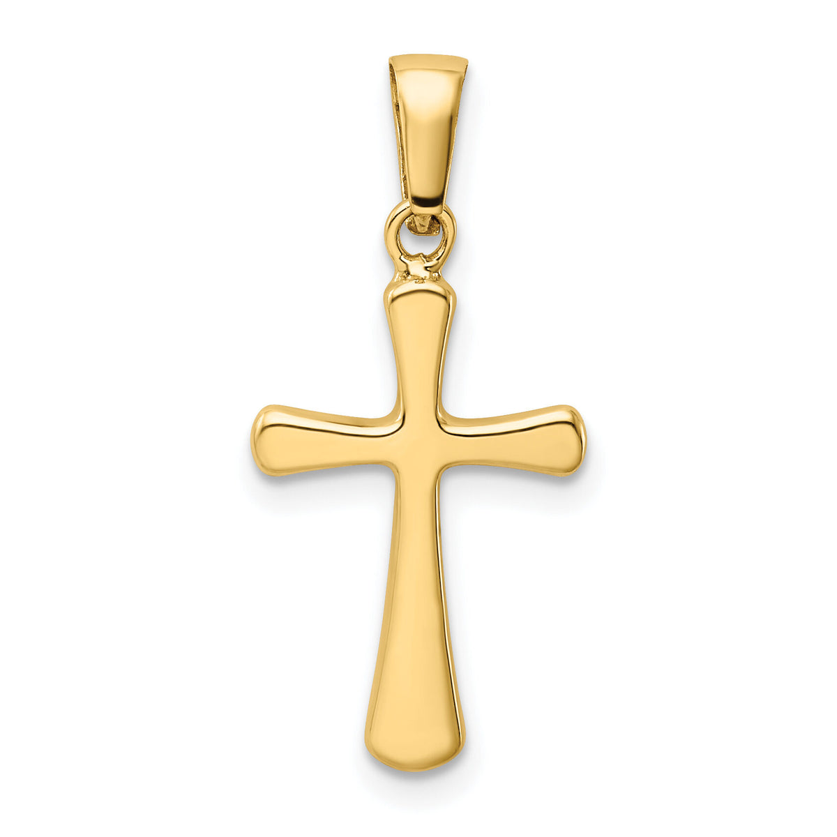 14k Polished Cross Pendant-XR1418