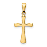 14k Polished Cross Pendant-XR1418